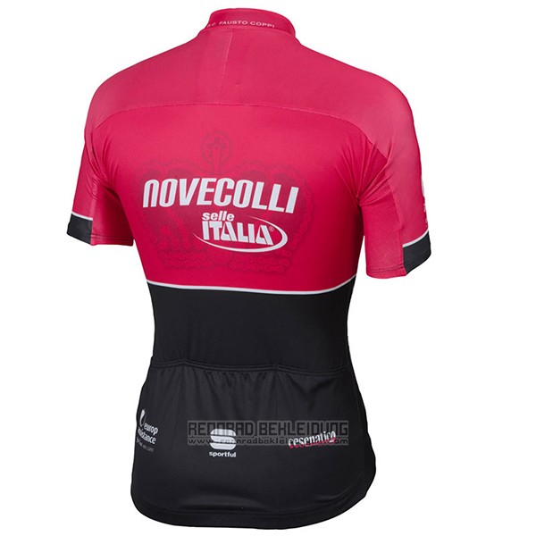 2017 Fahrradbekleidung Nove Colli Rot und Shwarz Trikot Kurzarm und Tragerhose